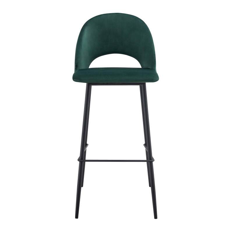 Lot de 2 chaises hautes en métal et velours (4/5)