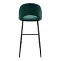 Lot de 2 chaises hautes en métal et velours