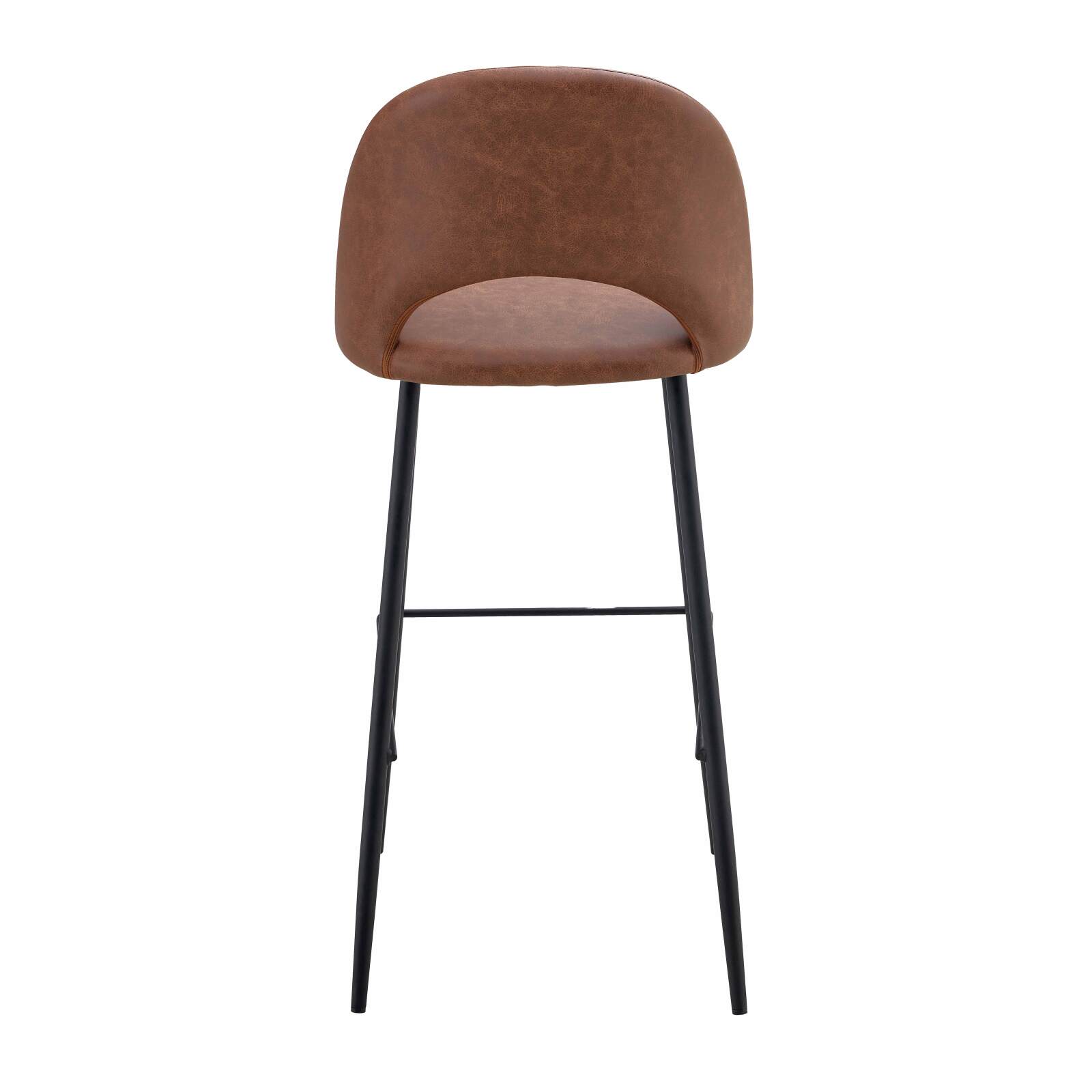 Lot de 2 chaises hautes en métal et textile enduit