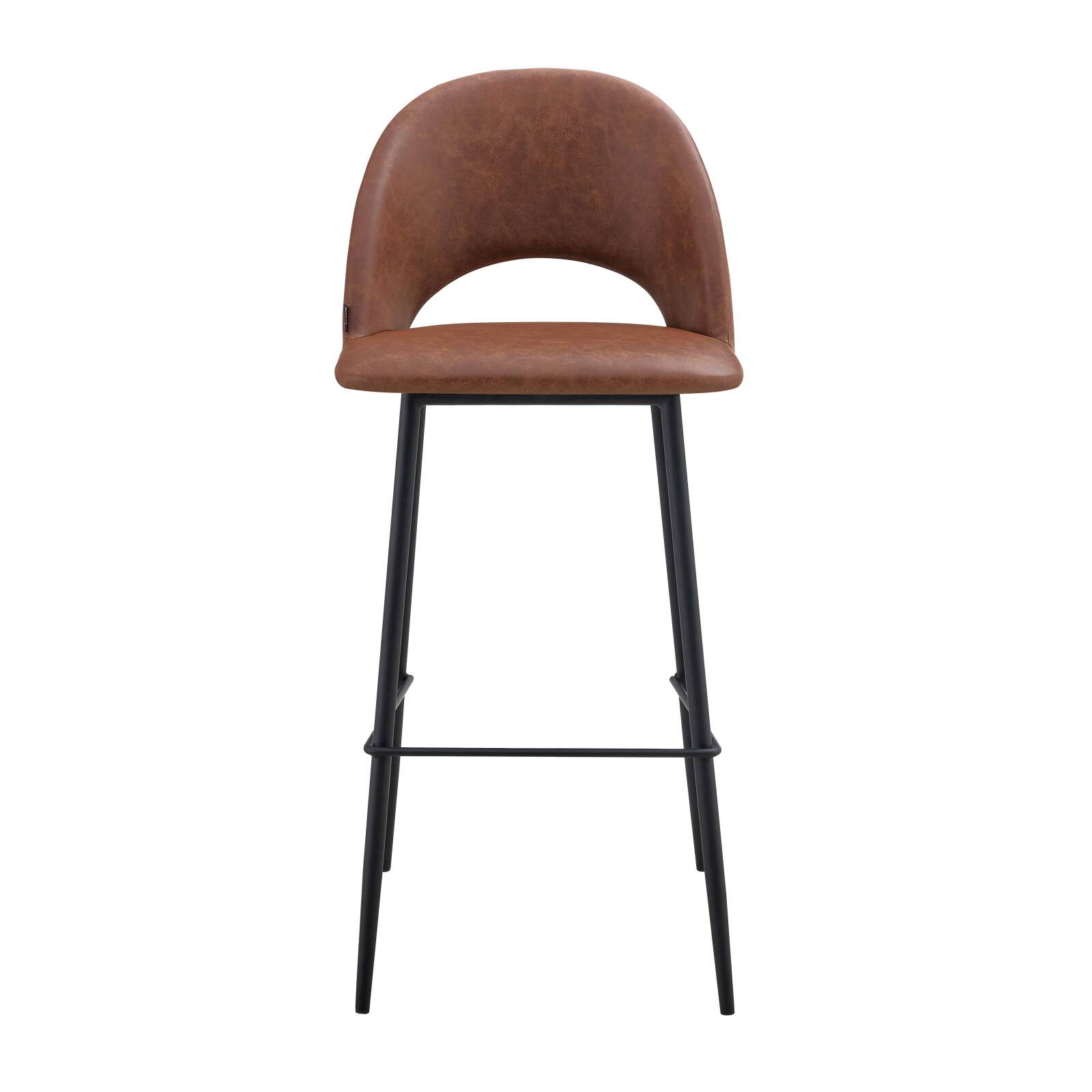 Lot de 2 chaises hautes en métal et textile enduit