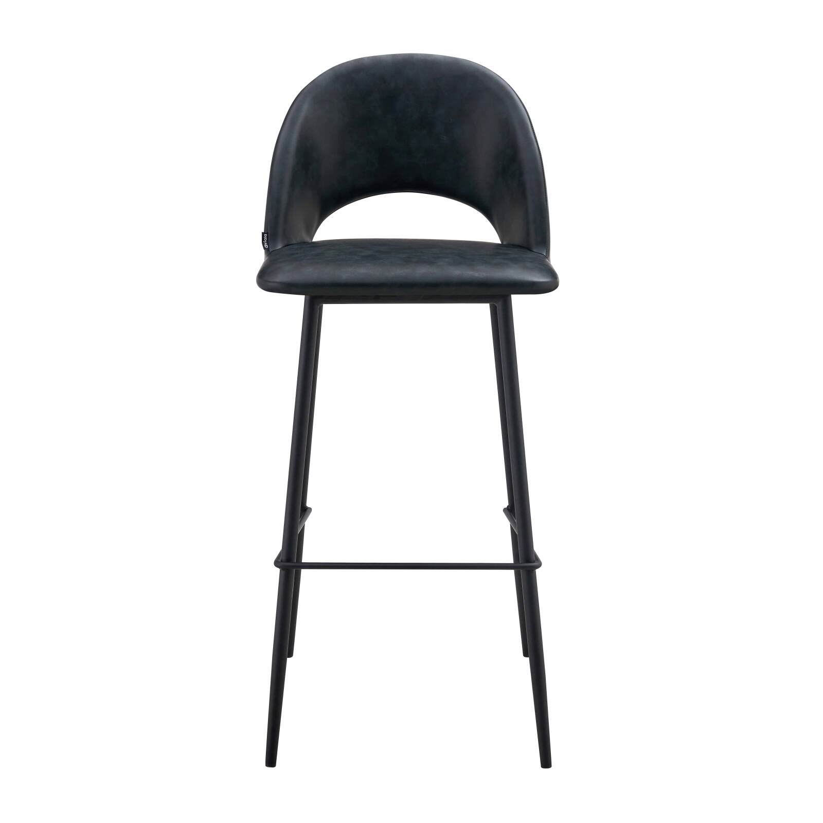 Lot de 2 chaises hautes en métal et textile enduit