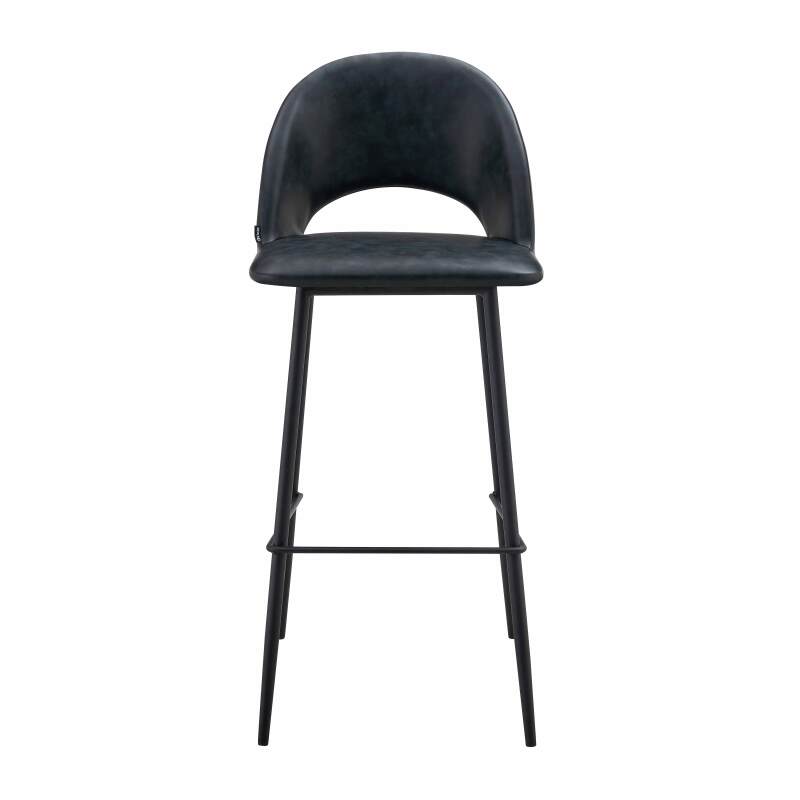 Lot de 2 chaises hautes en métal et textile enduit (4/5)