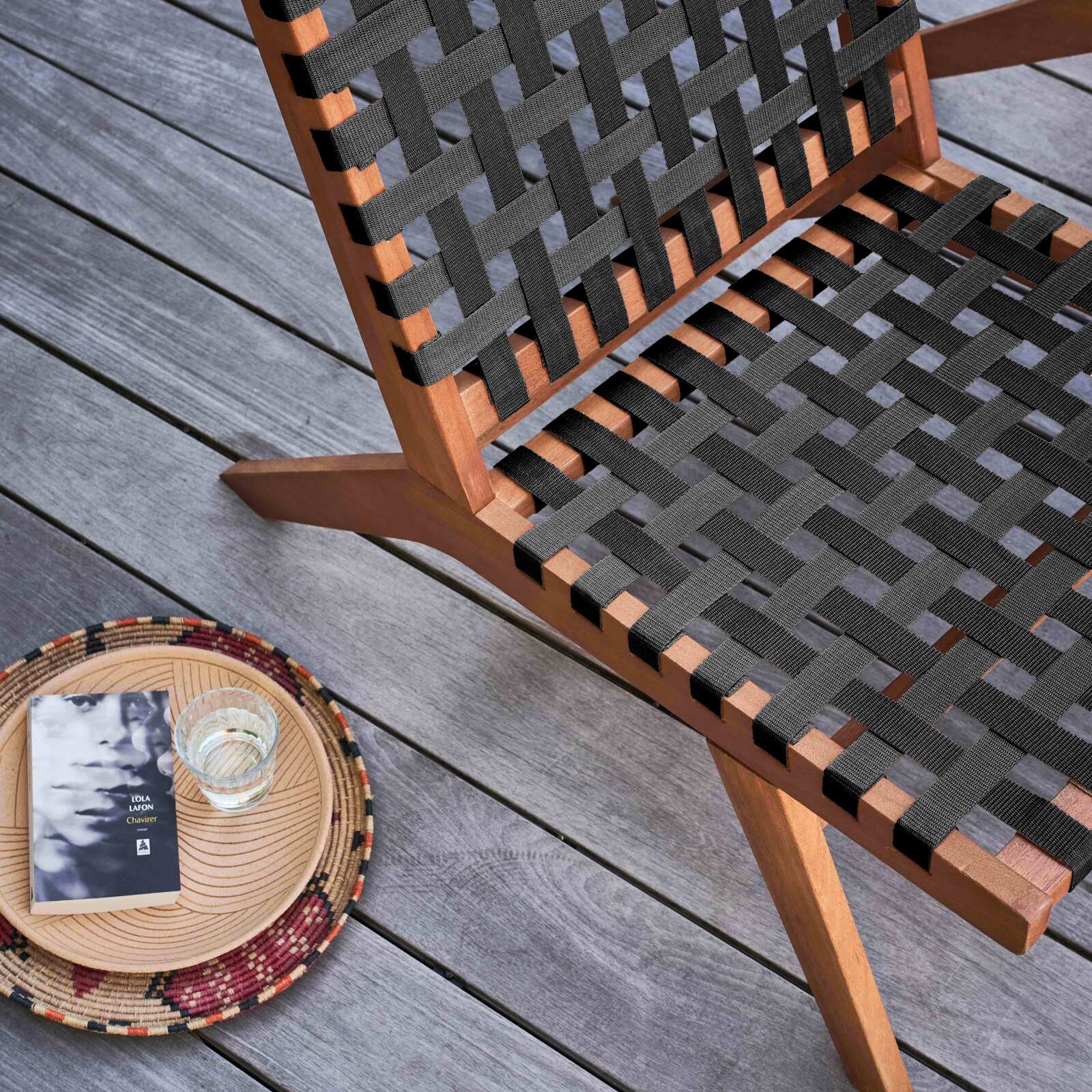 Fauteuil relax en bois d'eucalyptus FSC®