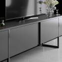 Meuble TV en mélaminé et acier 180 cm