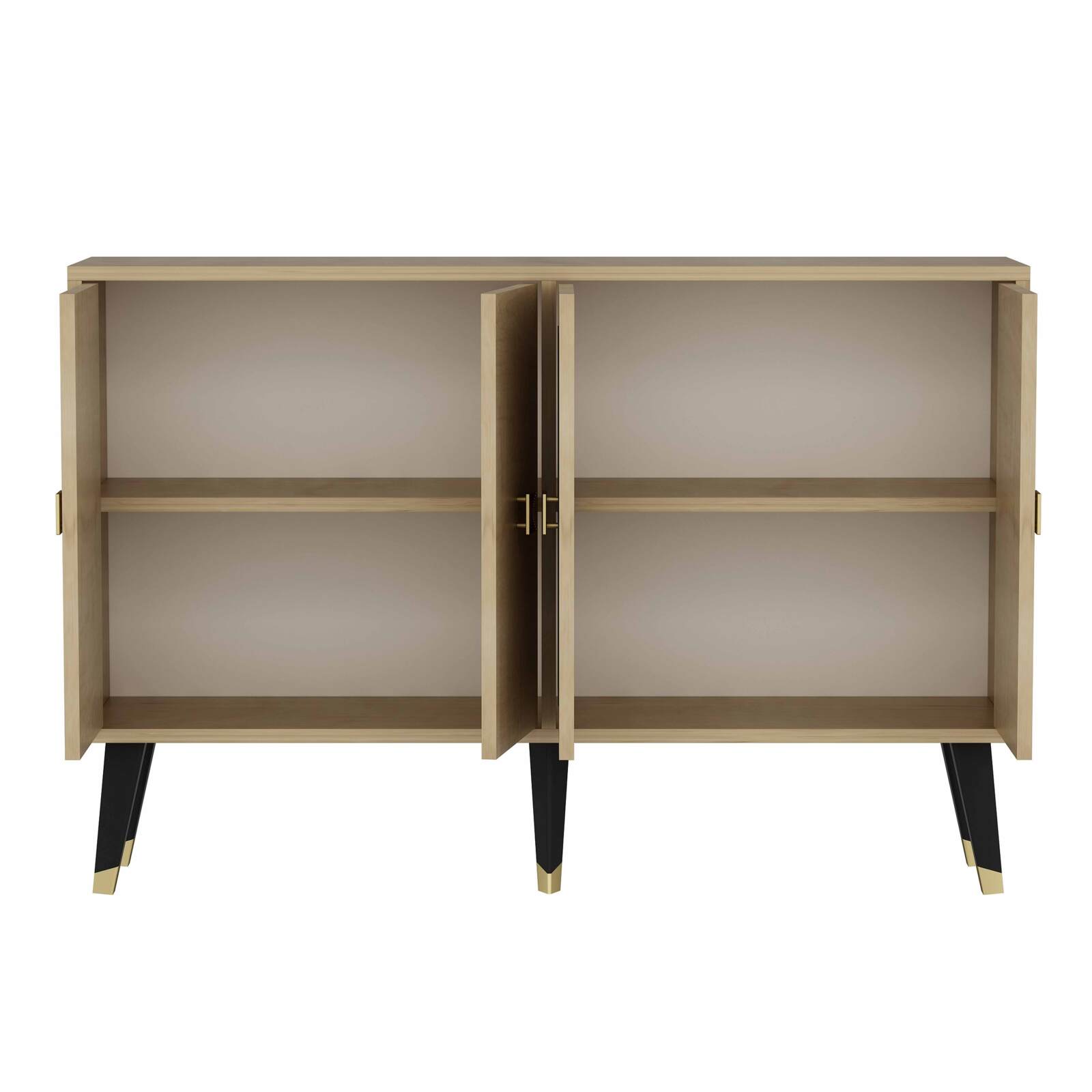 Buffet 2 portes en mélaminé effet bois FSC®