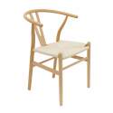 Lot de 2 chaises en bois massif FSC® avec assise en corde naturelle