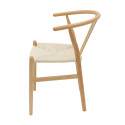 Lot de 2 chaises en bois massif FSC® avec assise en corde naturelle