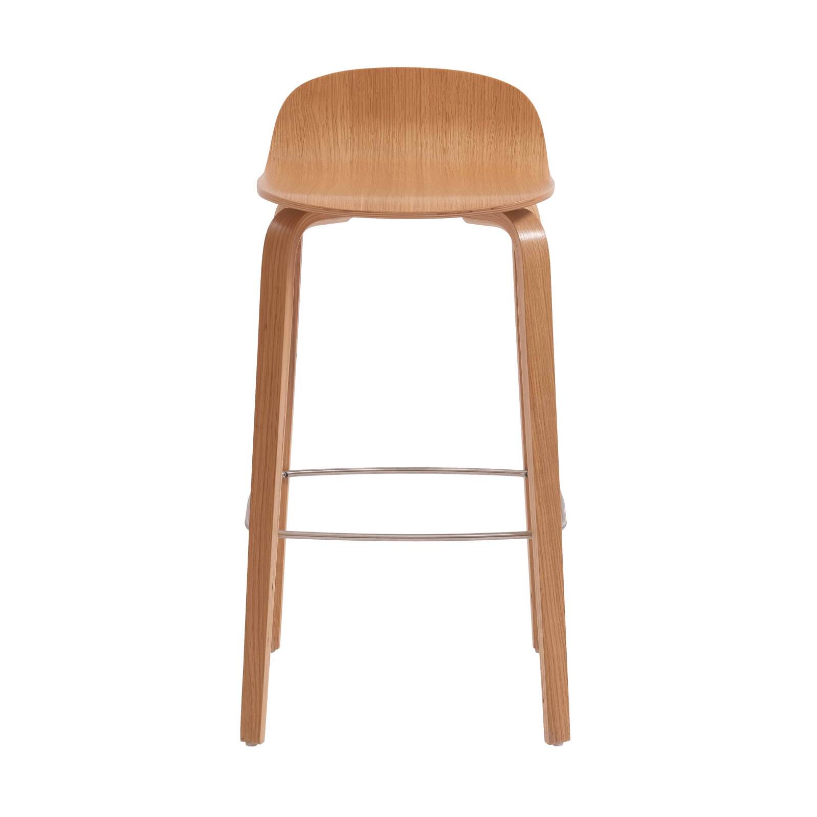 Chaise haute en contreplaqué chêne naturel