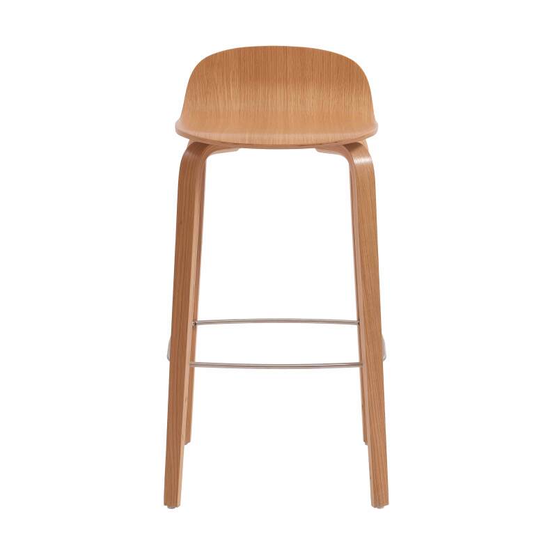 Chaise haute en contreplaqué chêne naturel