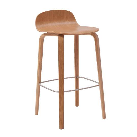 Chaise haute en contreplaqué chêne naturel | Oviala