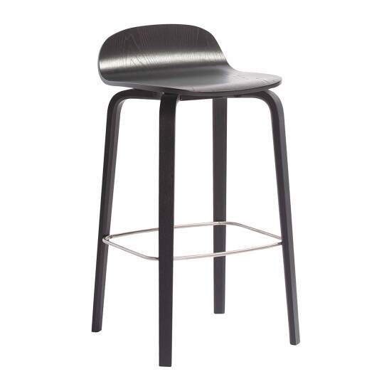 Chaise haute en contreplaqué chêne naturel