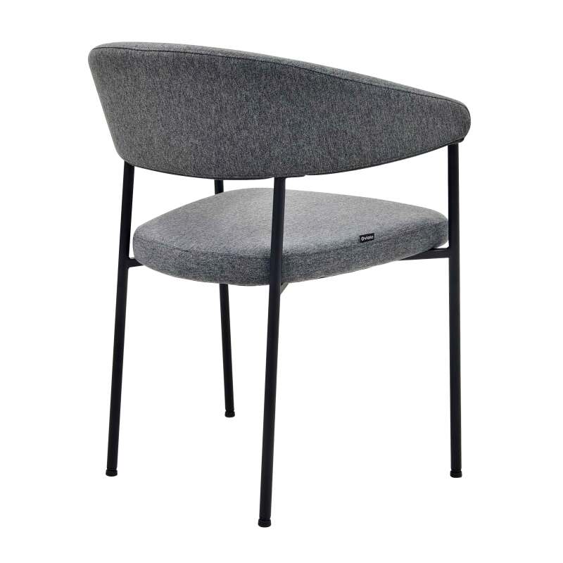 Lot de 2 chaises en contreplaqué et tissu avec accoudoirs
