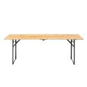 Table de brasserie en bois pliante 218 cm