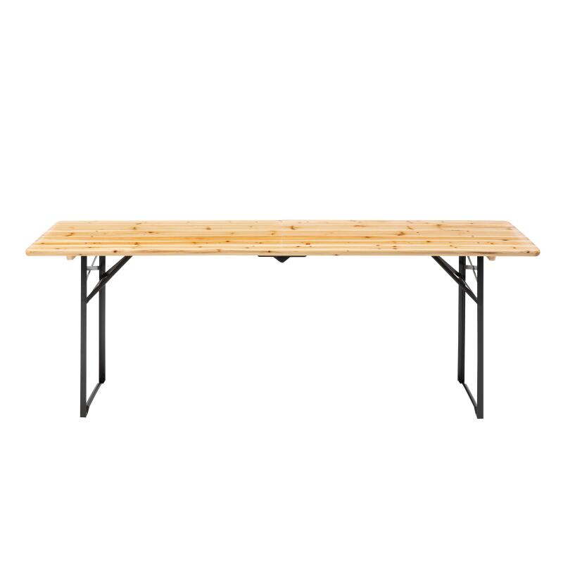 Table de brasserie en bois pliante 218 cm
