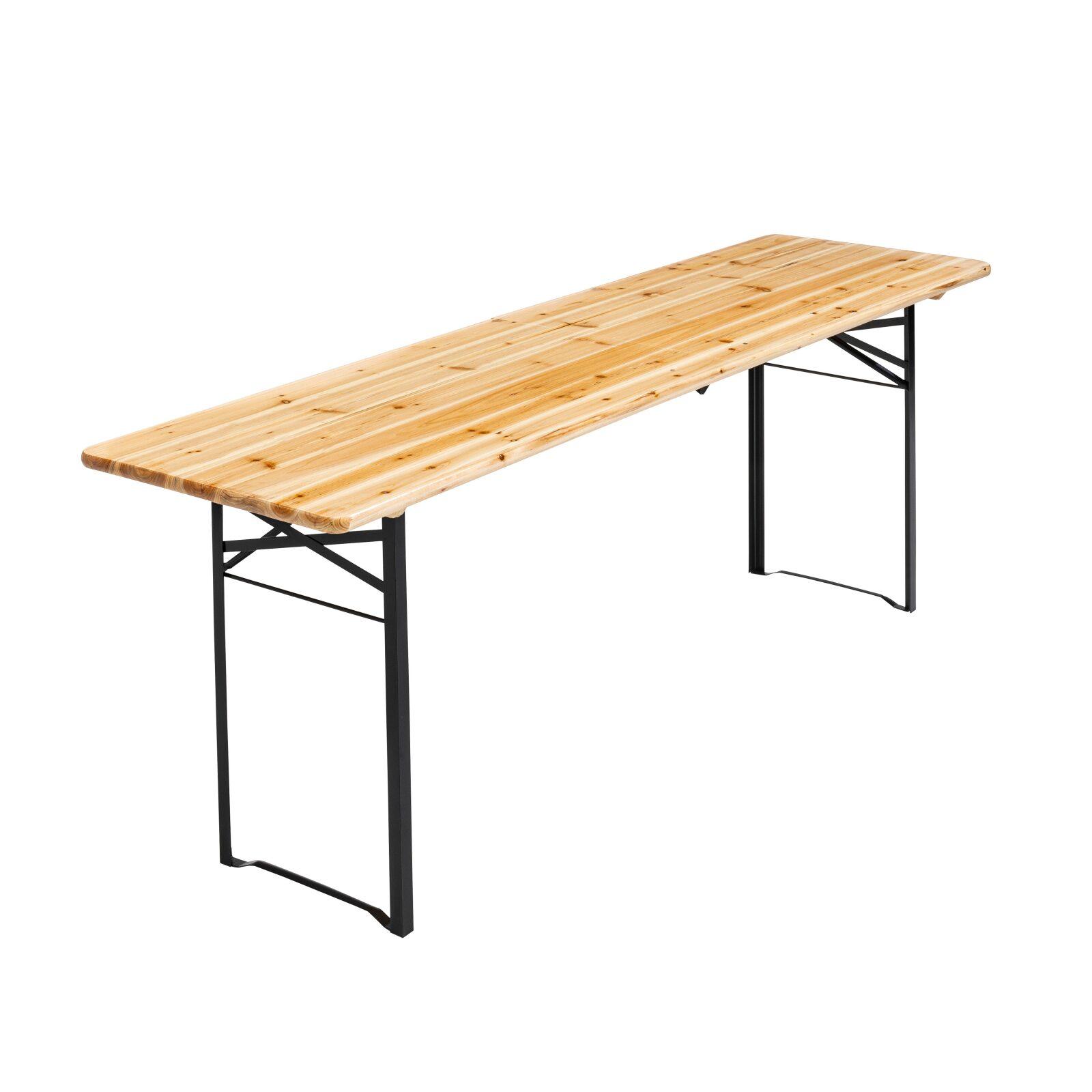Table de brasserie en bois pliante 218 cm Table de brasserie en bois pliante 218 cm
