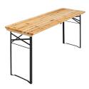 Ensemble table et 2 bancs pliants en bois 180 cm