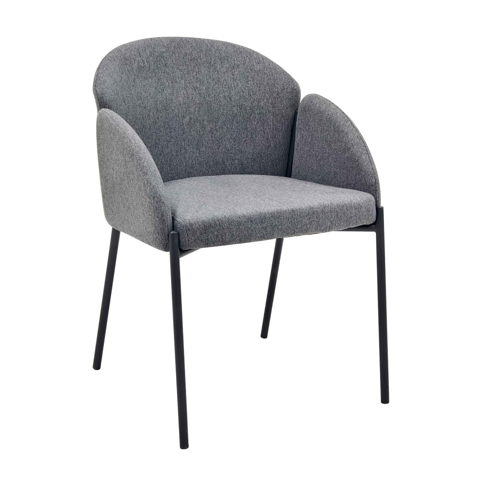 Lot de 2 chaises en acier et  tissu