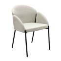 Lot de 2 chaises en acier et  tissu