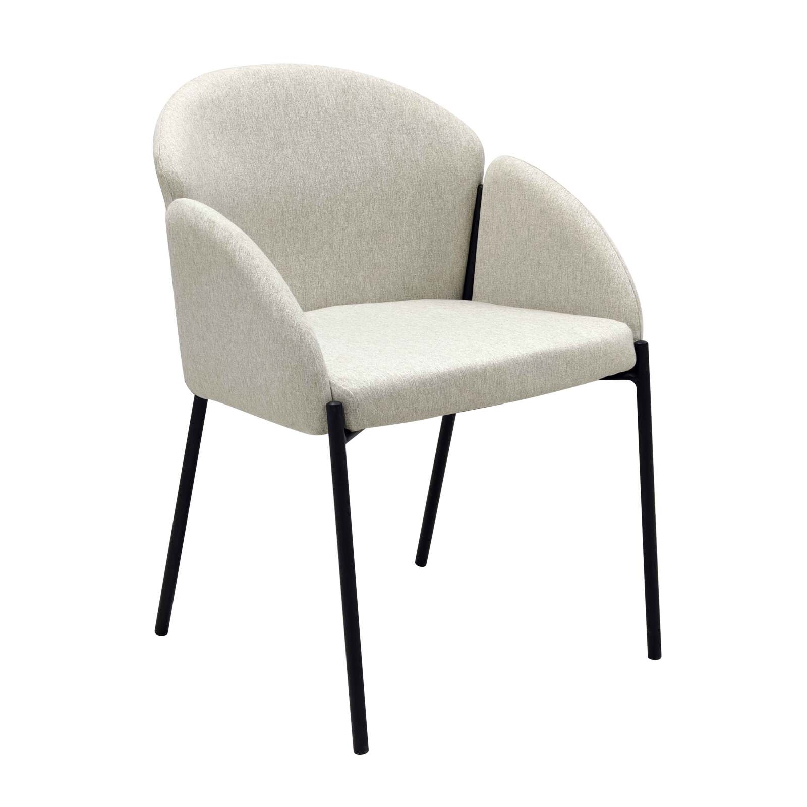 Lot de 2 chaises en acier et  tissu