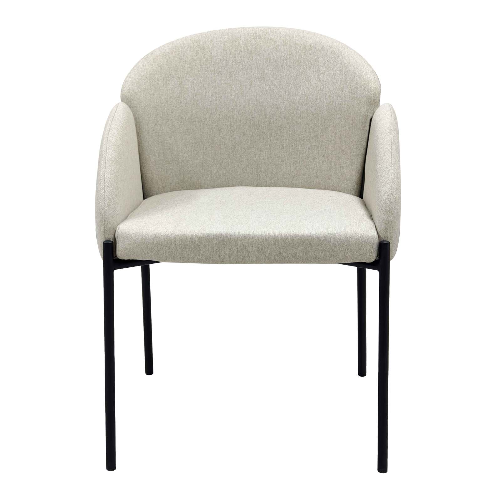 Lot de 2 chaises en acier et  tissu