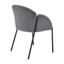 Lot de 2 chaises en acier et  tissu