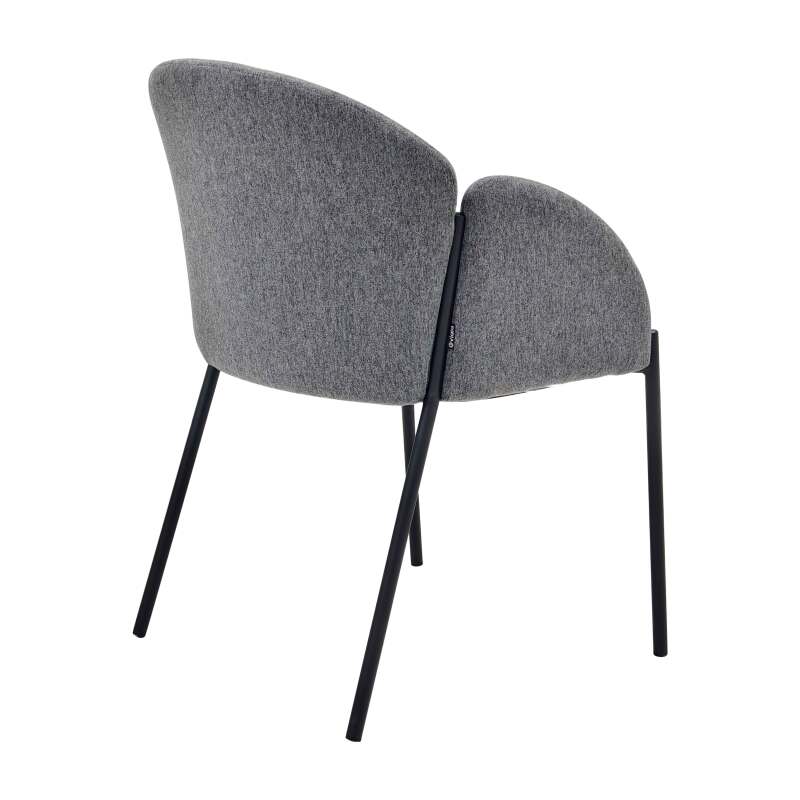 Lot de 2 chaises en acier et  tissu