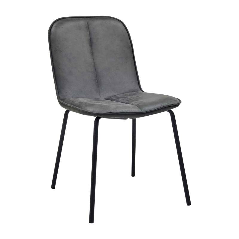 Lot de 2 chaises en métal et textile enduit (2/6)