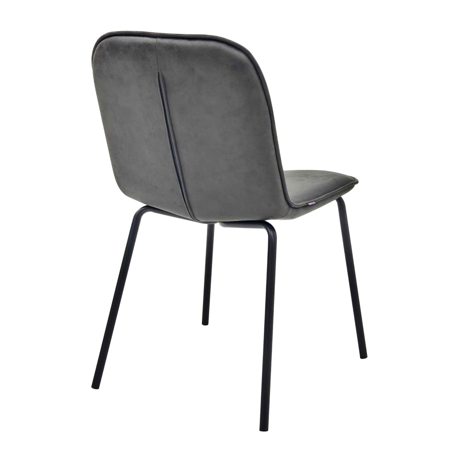 Lot de 2 chaises en métal et textile enduit