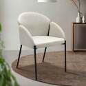 Lot de 2 chaises en acier et  tissu