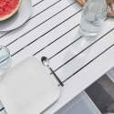 Table de jardin extensible rectangulaire en aluminium avec 6 chaises et 2 chaises avec accoudoirs