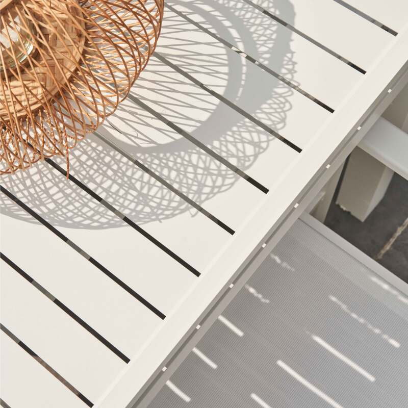 Table de jardin extensible rectangulaire (180/240 x 90 x 76 cm) en aluminium (5/7)