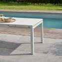 Table de jardin extensible rectangulaire (180/240 x 90 x 76 cm) en aluminium