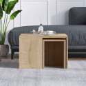 Table basse gigogne en mélaminé effet bois