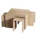 Table basse gigogne en mélaminé effet bois