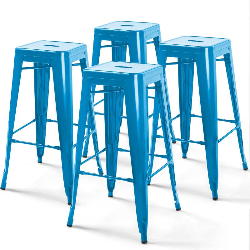 Ensemble de 4 tabourets de bar brillant