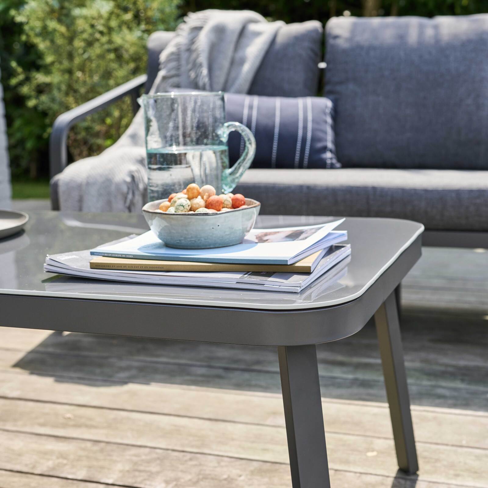 Salon de jardin 5 places en aluminium