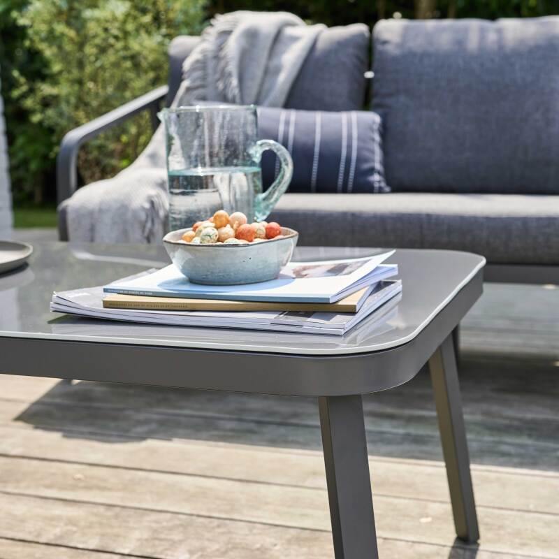 Salon de jardin 5 places en aluminium