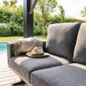 Salon de jardin d'angle 5 places en aluminium