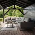 Salon de jardin d'angle 5 places en aluminium