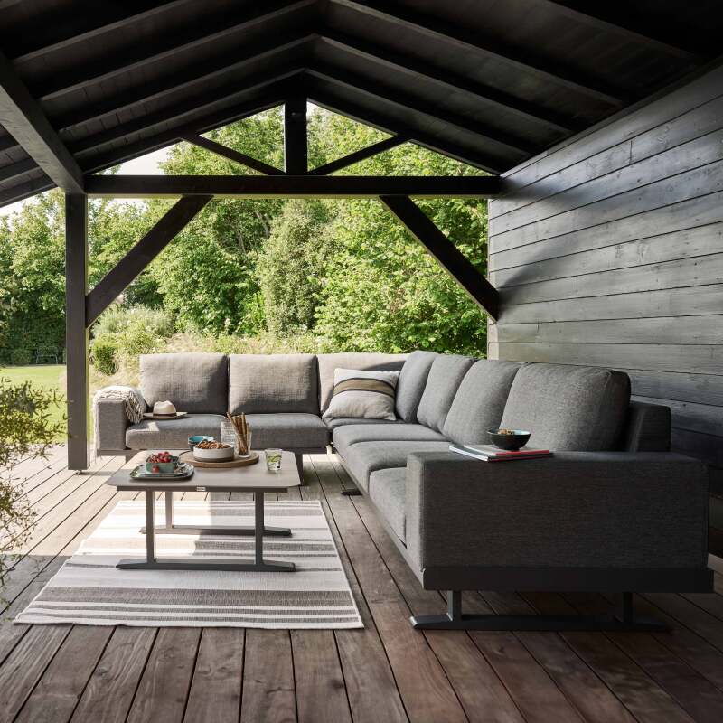 Salon de jardin d'angle 5 places en aluminium (5/9)