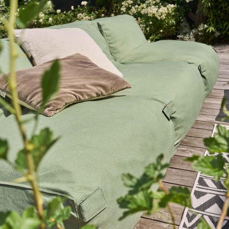 Salon de jardin modulable avec 3 chauffeuses et 1 pouf (5/6)