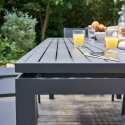Table de jardin extensible rectangulaire (180/240 x 90 x 76 cm) en aluminium