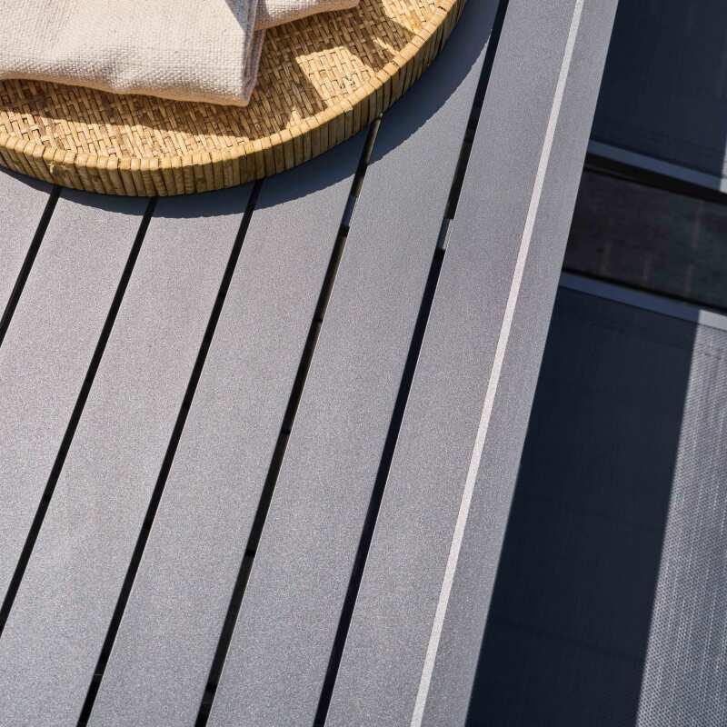 Table de jardin extensible rectangulaire (180/240 x 90 x 76 cm) en aluminium