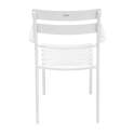 Chaise de terrasse avec accoudoirs en aluminium
