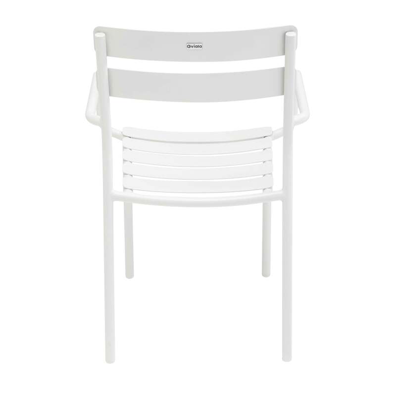 Chaise de terrasse avec accoudoirs en aluminium (4/7)