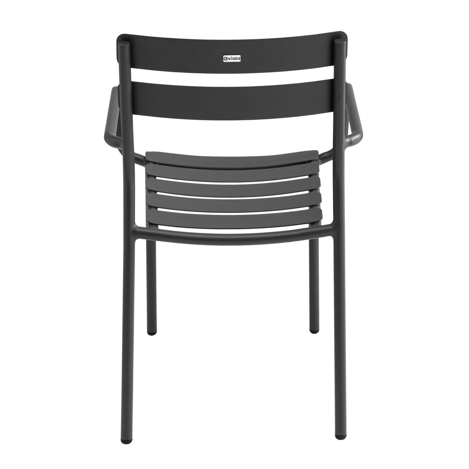 Chaise de terrasse avec accoudoirs en aluminium