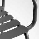 Chaise de terrasse avec accoudoirs en aluminium