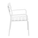 Chaise de terrasse avec accoudoirs en aluminium
