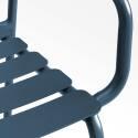 Chaise de terrasse avec accoudoirs en aluminium