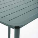Table de terrasse carrée empilable 70 x 70 cm en aluminium